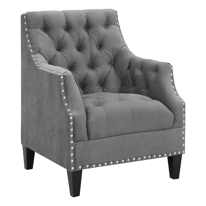 Winston Porter Indrani Norway Tufted Accent Chair With Nailhead Trim